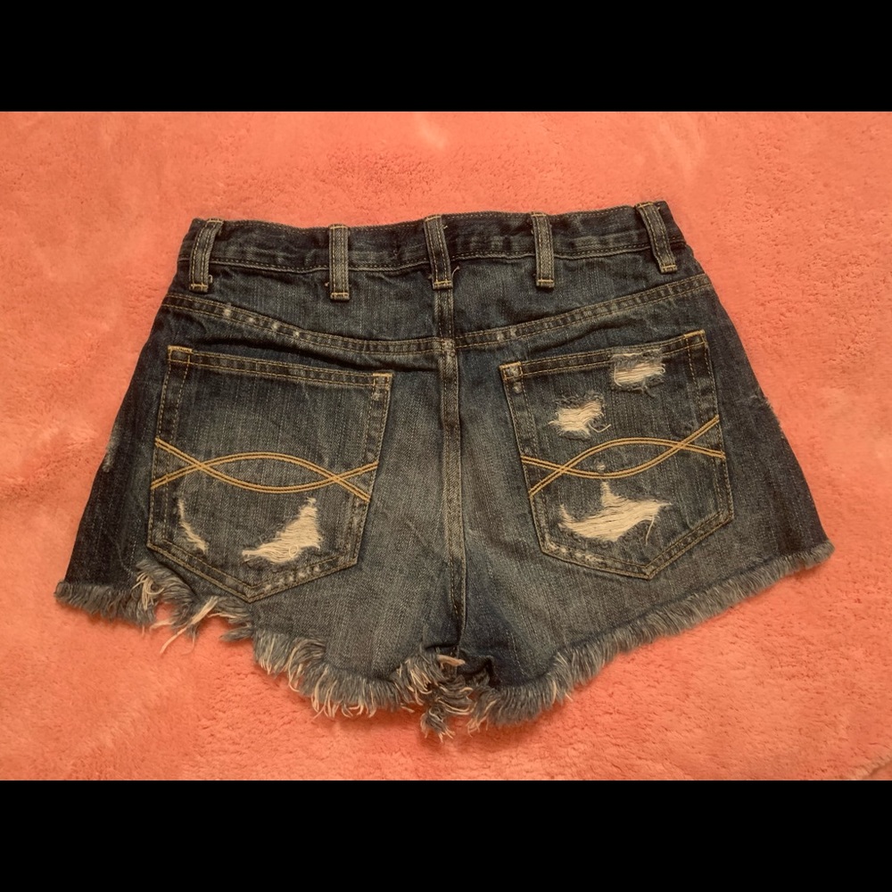 Abercrombie ripped jean shorts